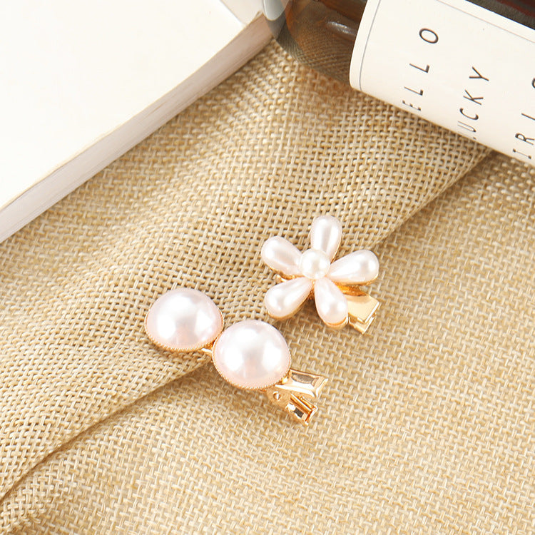 Slip-on Pearl Bow Haar Clip