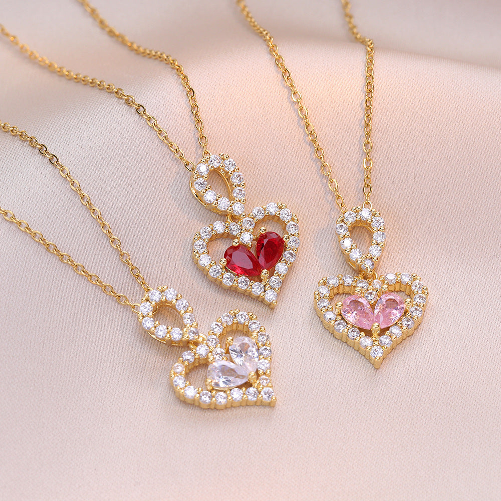 Crystal Heart Kette