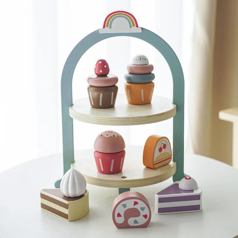 Montessori Holz Kuchen Set