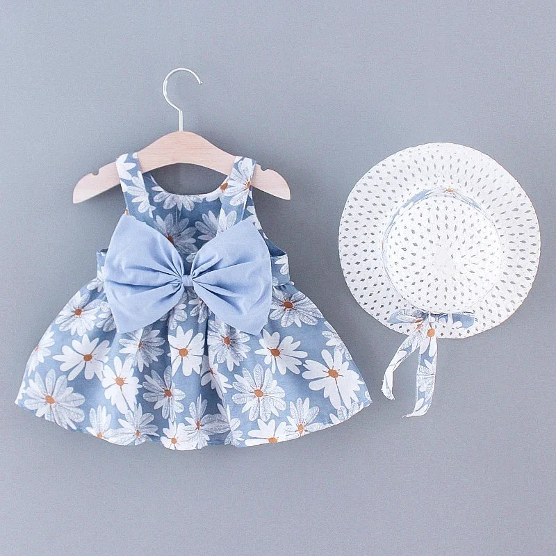 Sommerliches Mädchenkleid mit süßer Schleife