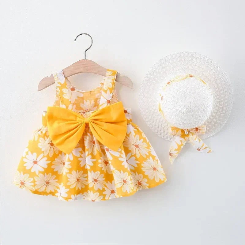 Sommerliches Mädchenkleid mit süßer Schleife