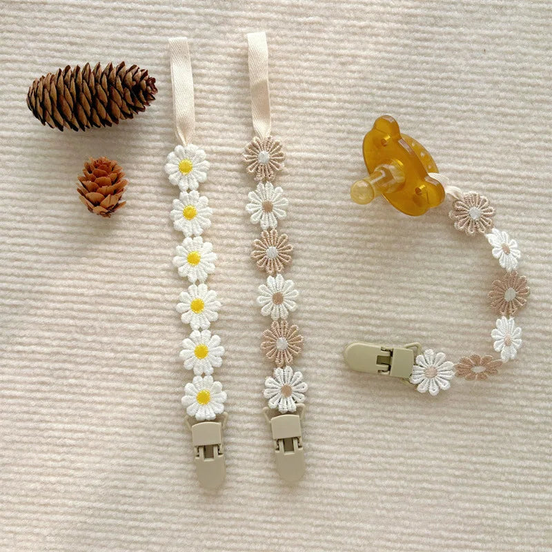 Süße Gänseblümchen-Schnullerkette
