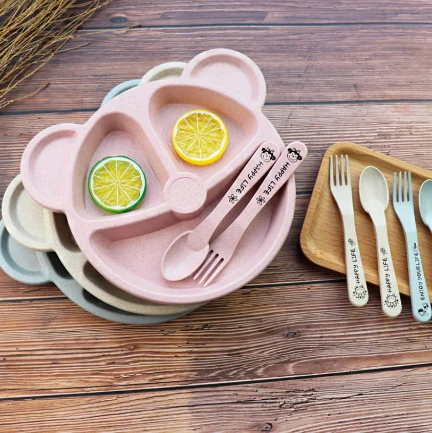 3-teiliges Baby-Tischset mit Bärchen-Motiv