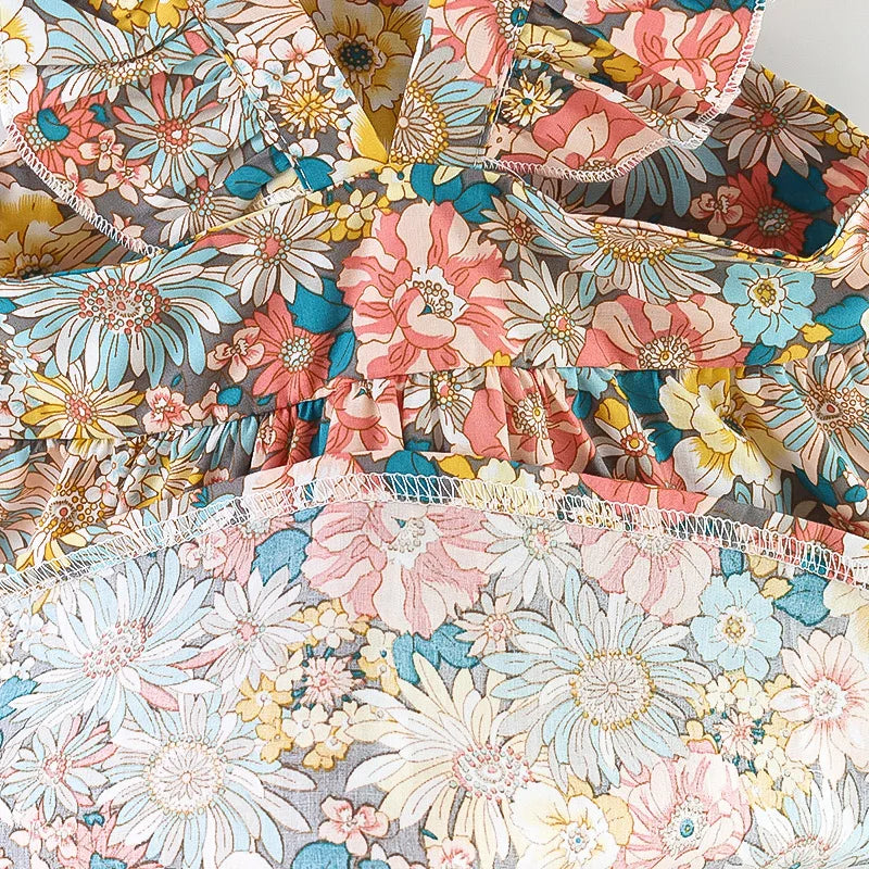 Sommer-Liebling für kleine Blumenmädchen – 2-teiliges Kleid mit Tasche