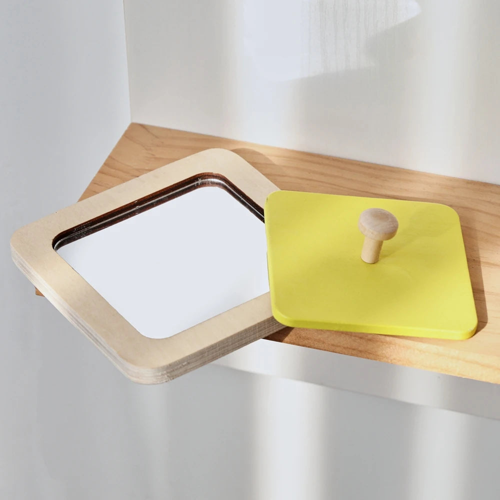 Montessori Baby Spiegel Puzzle – Sensorisches Lernspielzeug aus Holz
