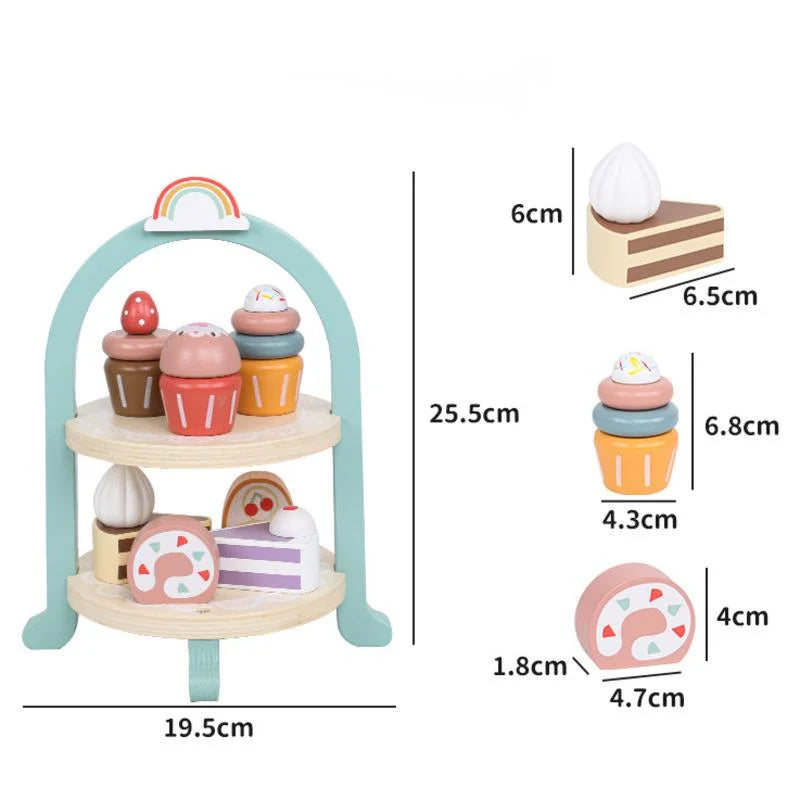 Montessori Holz Kuchen Set