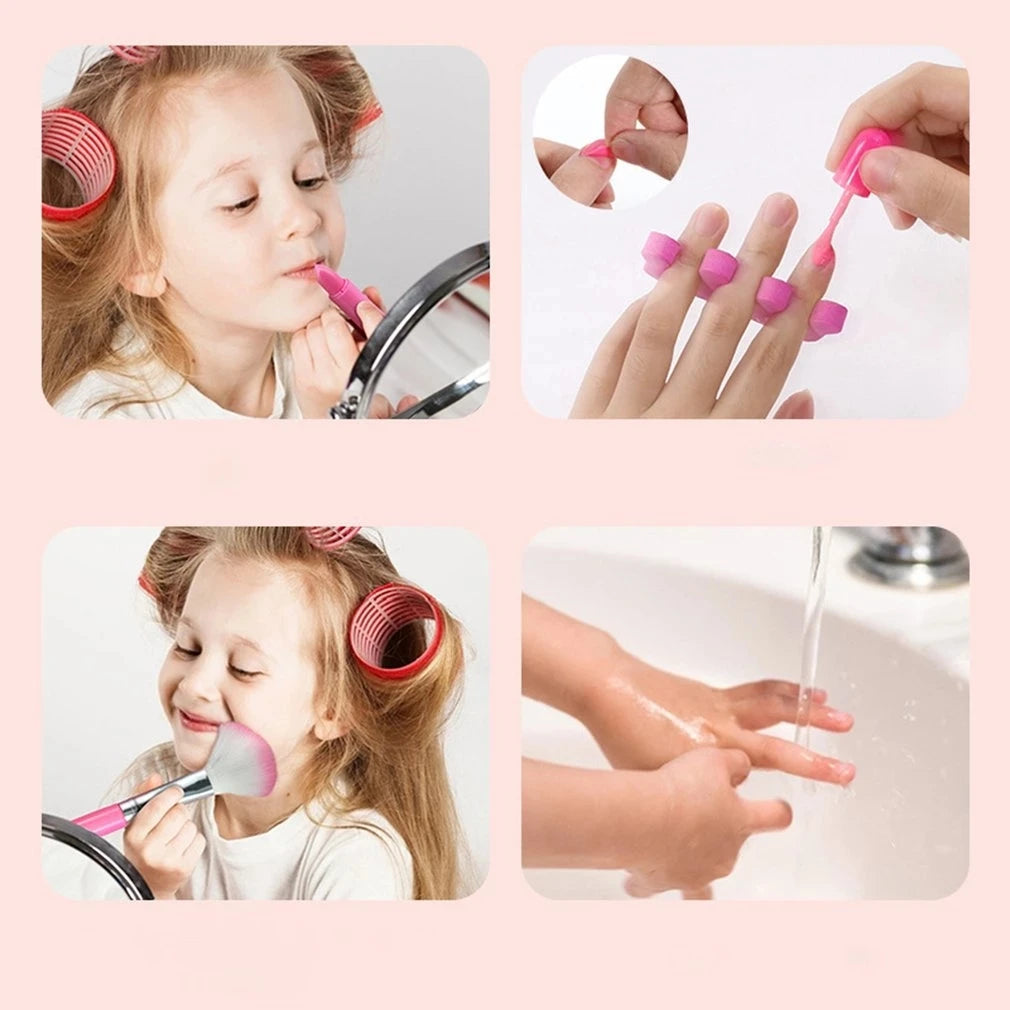 Kinder Schminkspielset – Prinzessinnen-Make-up Box mit Lippenstift & Lidschatten