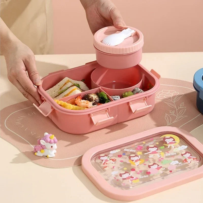 Cartoon Lunchbox mit Suppenschüssel