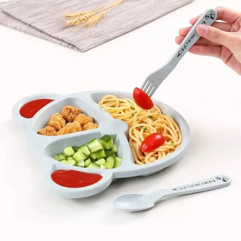 3-teiliges Baby-Tischset mit Bärchen-Motiv