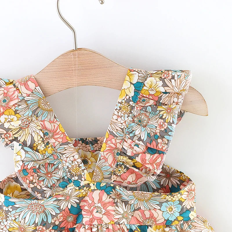 Sommer-Liebling für kleine Blumenmädchen – 2-teiliges Kleid mit Tasche