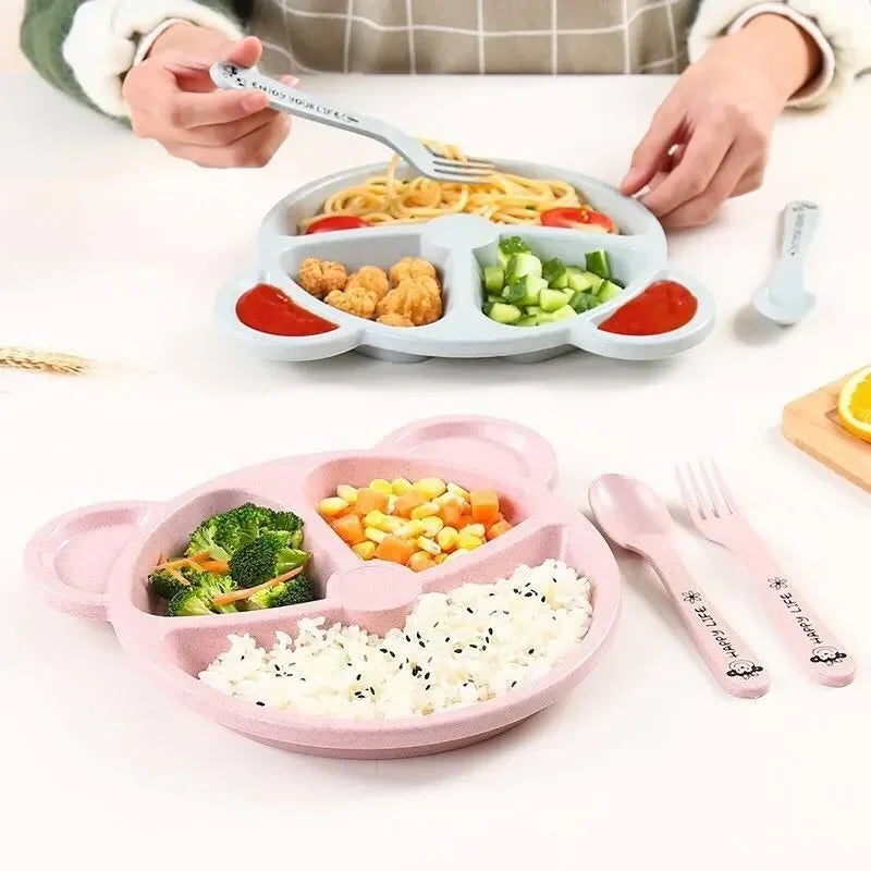 3-teiliges Baby-Tischset mit Bärchen-Motiv