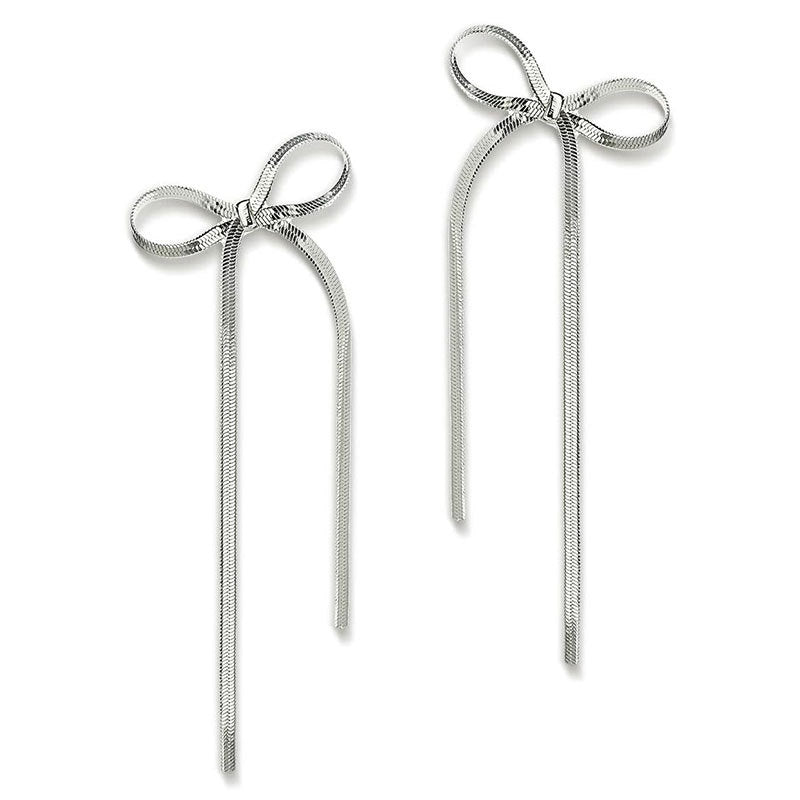 Stainless Steel Schleifen Ohrringe