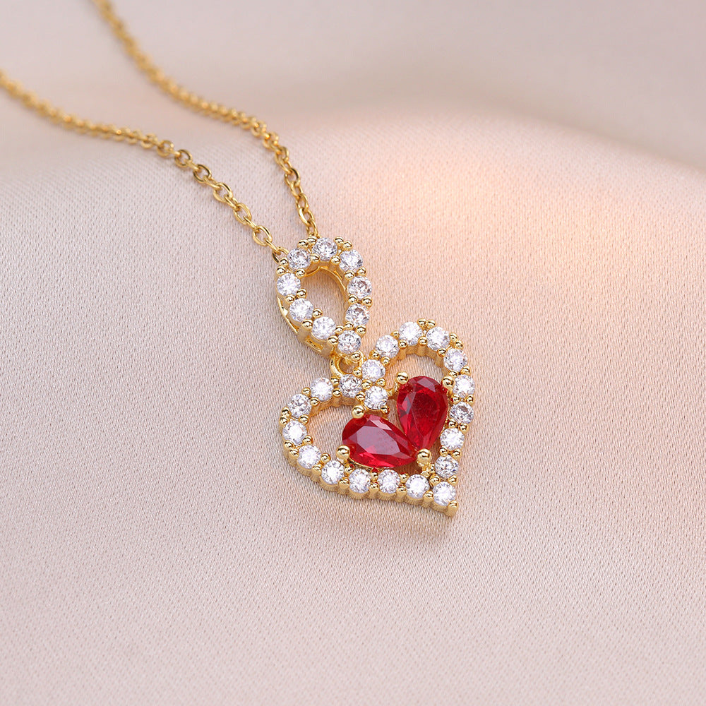 Crystal Heart Kette