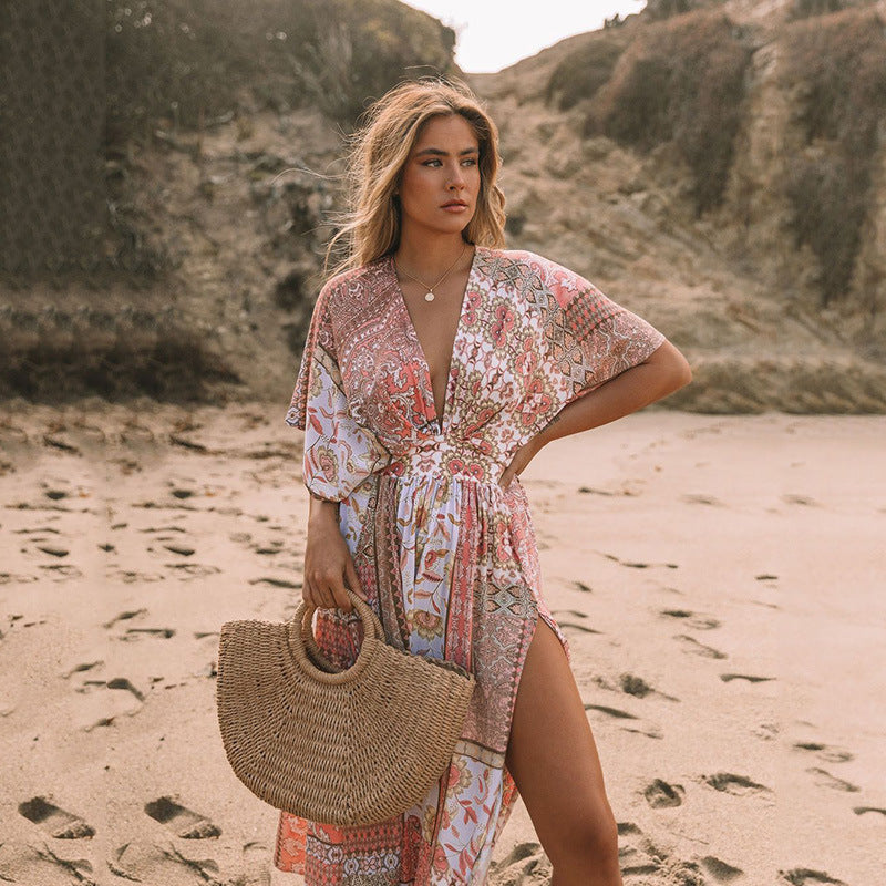 Strandkleid mit Blumen