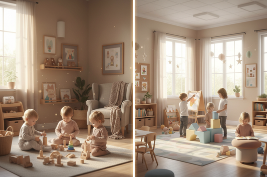 Eltern wägen Betreuungsoptionen ab: Entscheidung zwischen Tagesmutter und Kita für ihr Kleinkind