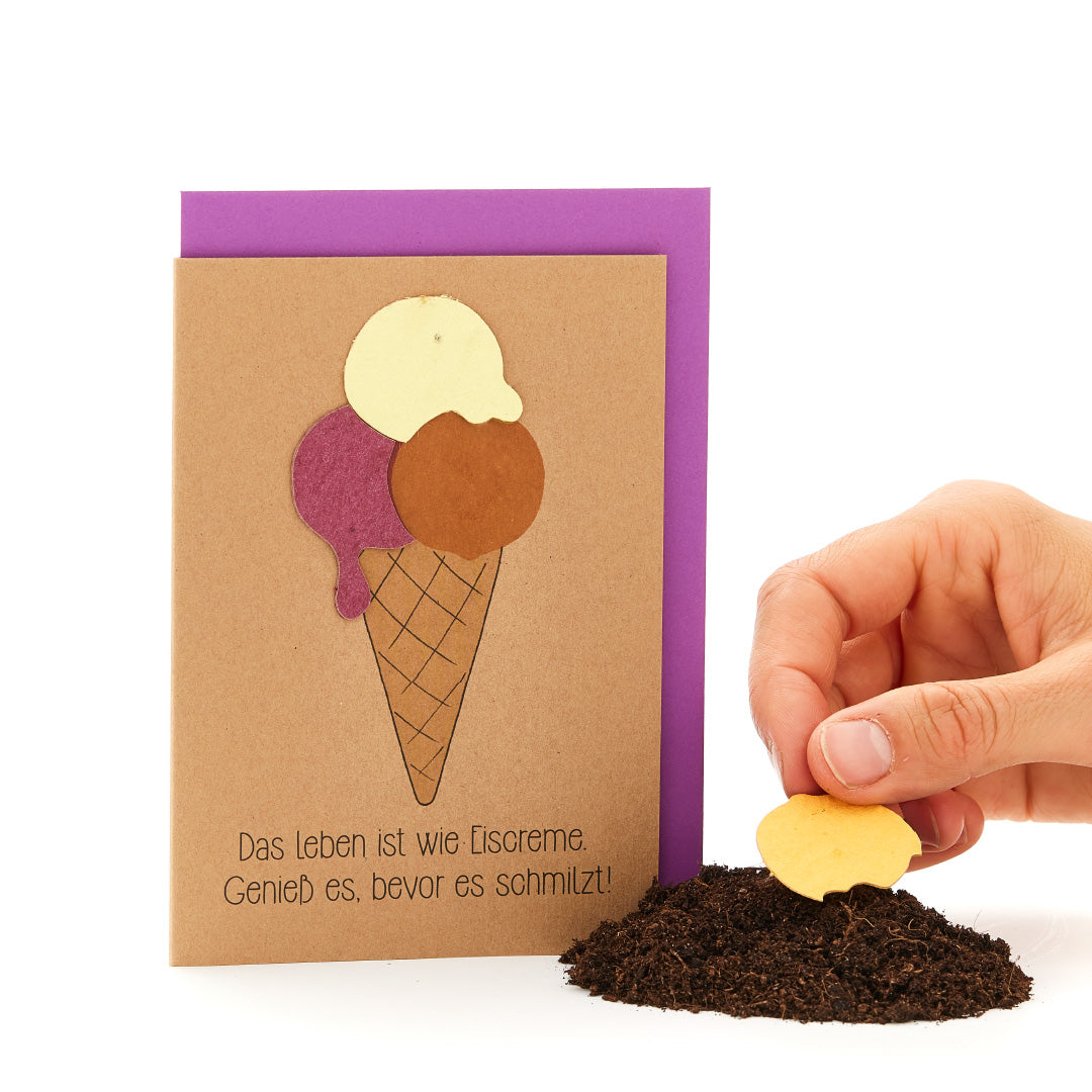 Grußkarte "Das Leben ist wie Eiscreme"