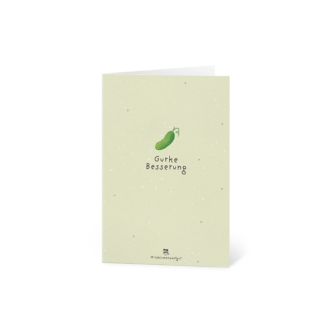 Grußkarte - Gurke Besserung