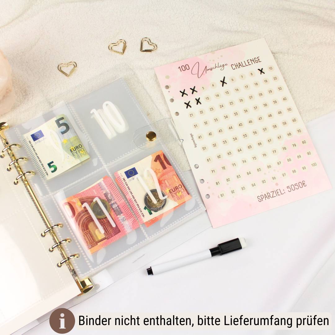 100 Umschläge Sparchallenge