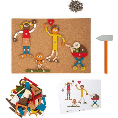 Small Foot Personalisierbares Hammer-Steckspiel – Klassisches Klopfspiel  ab 3 Jahre