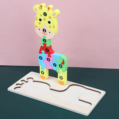 Montessori 3D-Puzzle Tiere