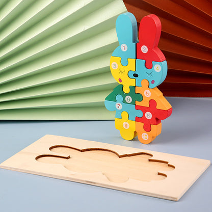 Montessori 3D-Puzzle Tiere