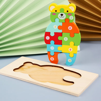 Montessori 3D-Puzzle Tiere