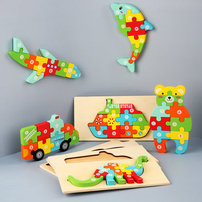 Montessori 3D-Puzzle Tiere