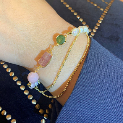 Süßwasserperlen Strawberry Armband