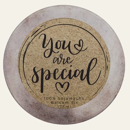 Wertschätzende Duftkerze „You are Special“ – Einzigartiges personalisierbares Geschenk für ganz besondere Menschen - Handgemacht