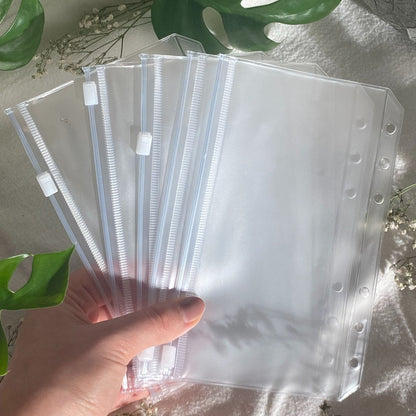 Klarsichthüllen mit Zippverschluss (DIN A5 / 4x)