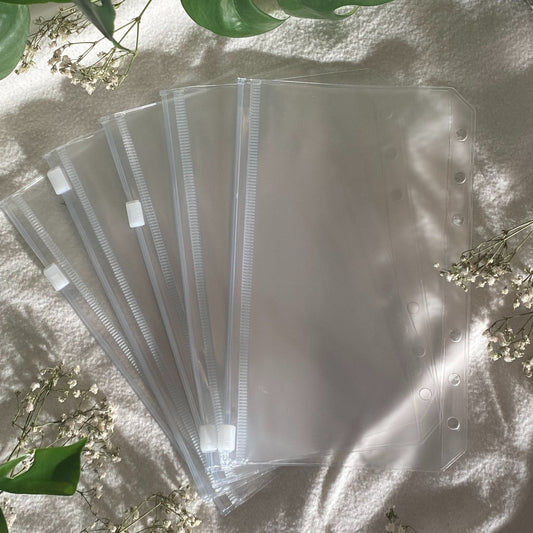 Klarsichthüllen mit Zippverschluss (DIN A5 / 4x)