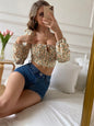 Bluse mit kleinem Blumenmuster für Damen