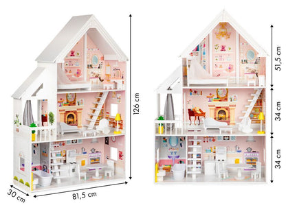 Gerardo's Toys - XXL Puppenhaus aus Holz | Liselle mit LED Licht