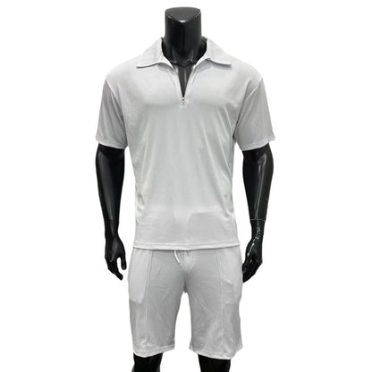 Herren Somer Polo Zipper
