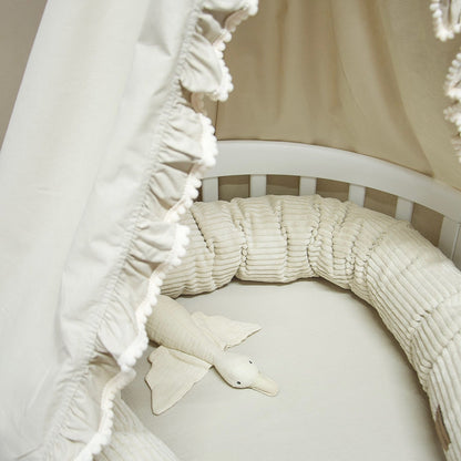 Bettschlange einsträngig Cord - Schutz, Komfort & Vielseitigkeit für dein Baby