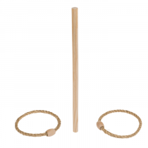Ringwurf-Spiel, inklusive 1 Holzstange und 4 Ringen, in Geschenkverpackung ab 3 Jahren