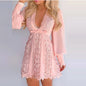 weißes Kleid mit Spitze