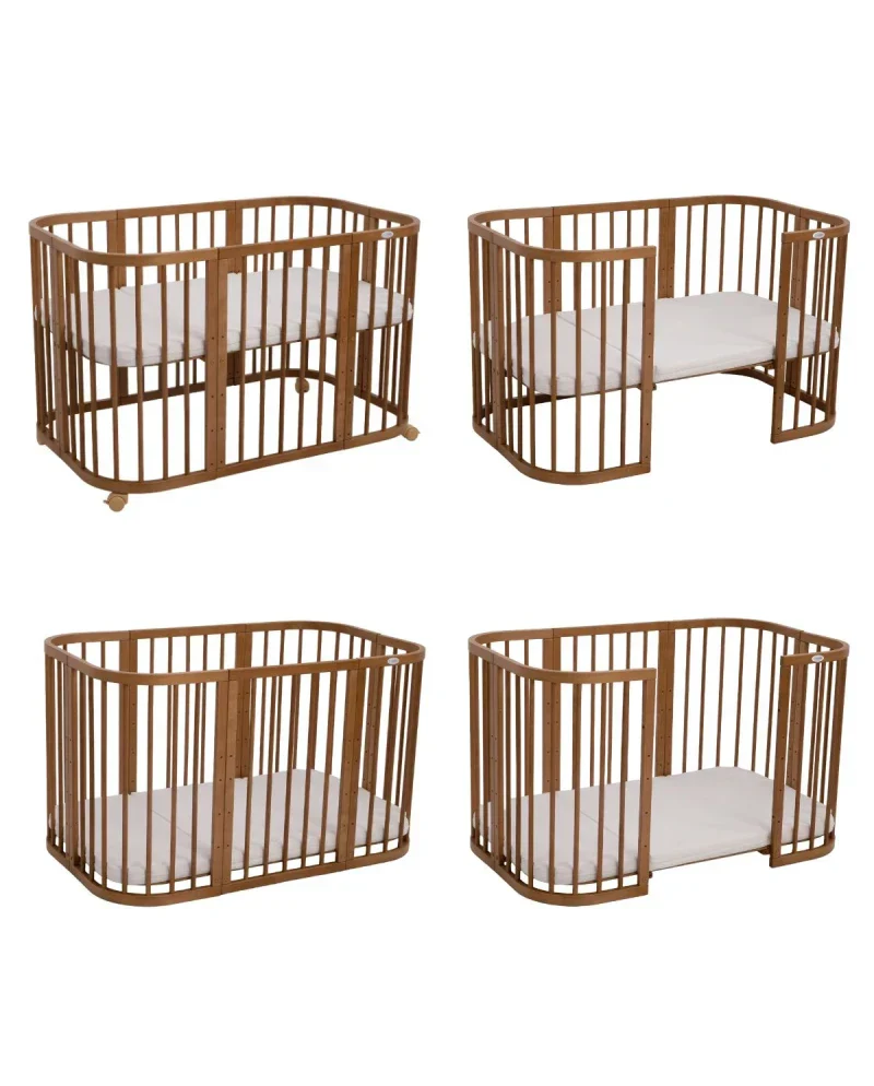 Babybett 7-in-1 – Ein Bett für viele Jahre - mitwachsend | Quadratische Form