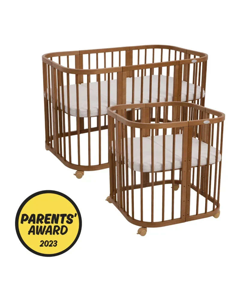 Babybett 7-in-1 – Ein Bett für viele Jahre - mitwachsend | Quadratische Form