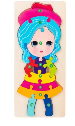 Montessori 3D-Puzzle Tiere