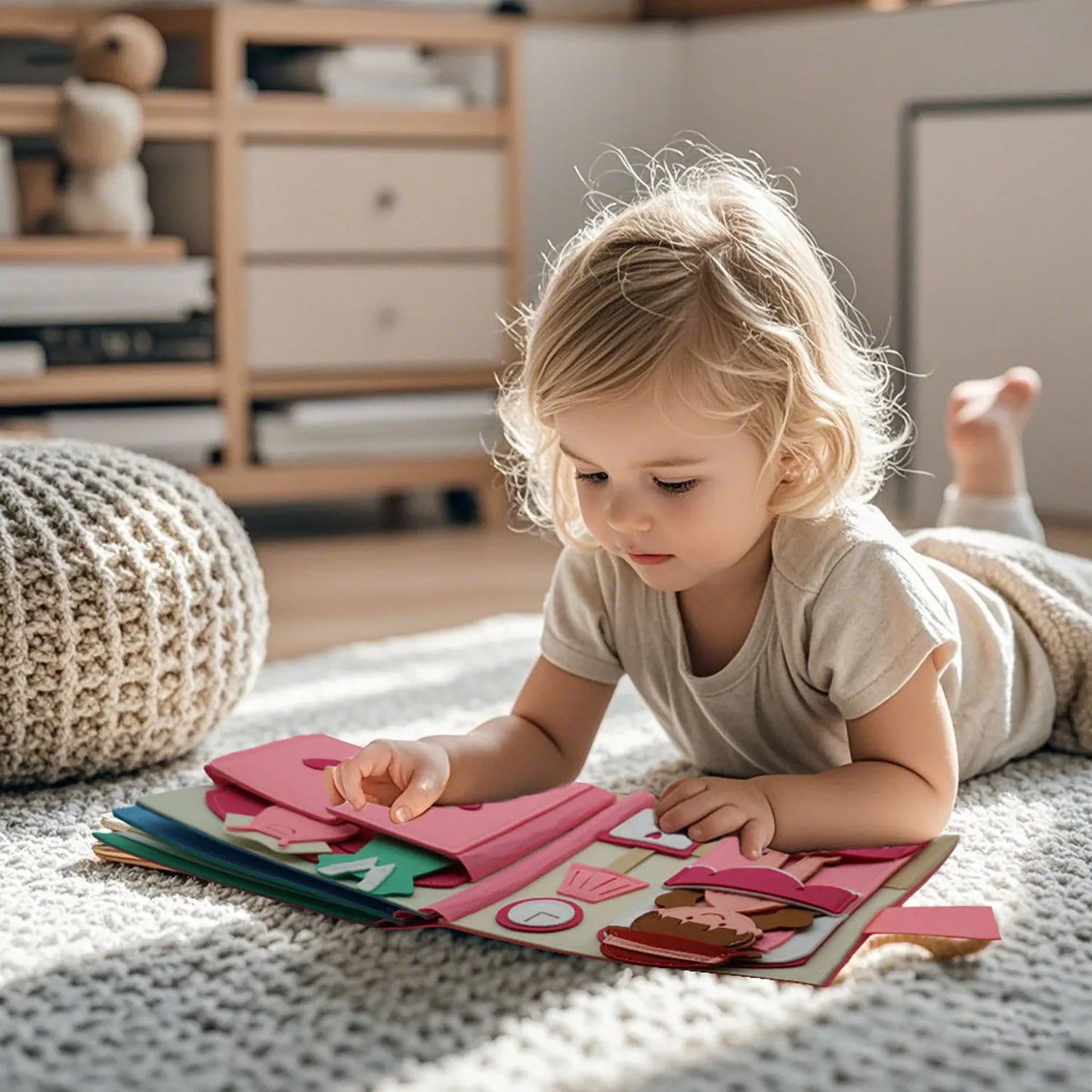 Montessori Quiet Book – Interaktives Stoffbuch zur Förderung von Alltagskompetenzen