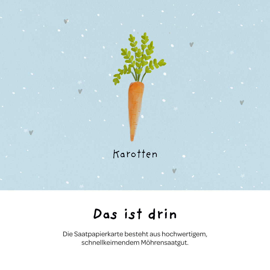 Grußkarte - Ich mag dich mit all deinen Karotten