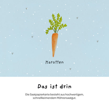 Grußkarte - Ich mag dich mit all deinen Karotten