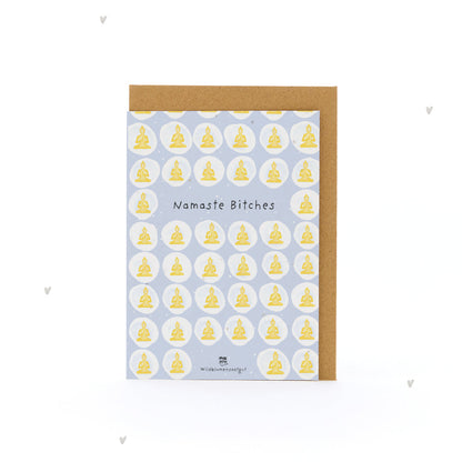 Grußkarte - Namaste Bitches