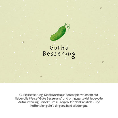 Grußkarte - Gurke Besserung