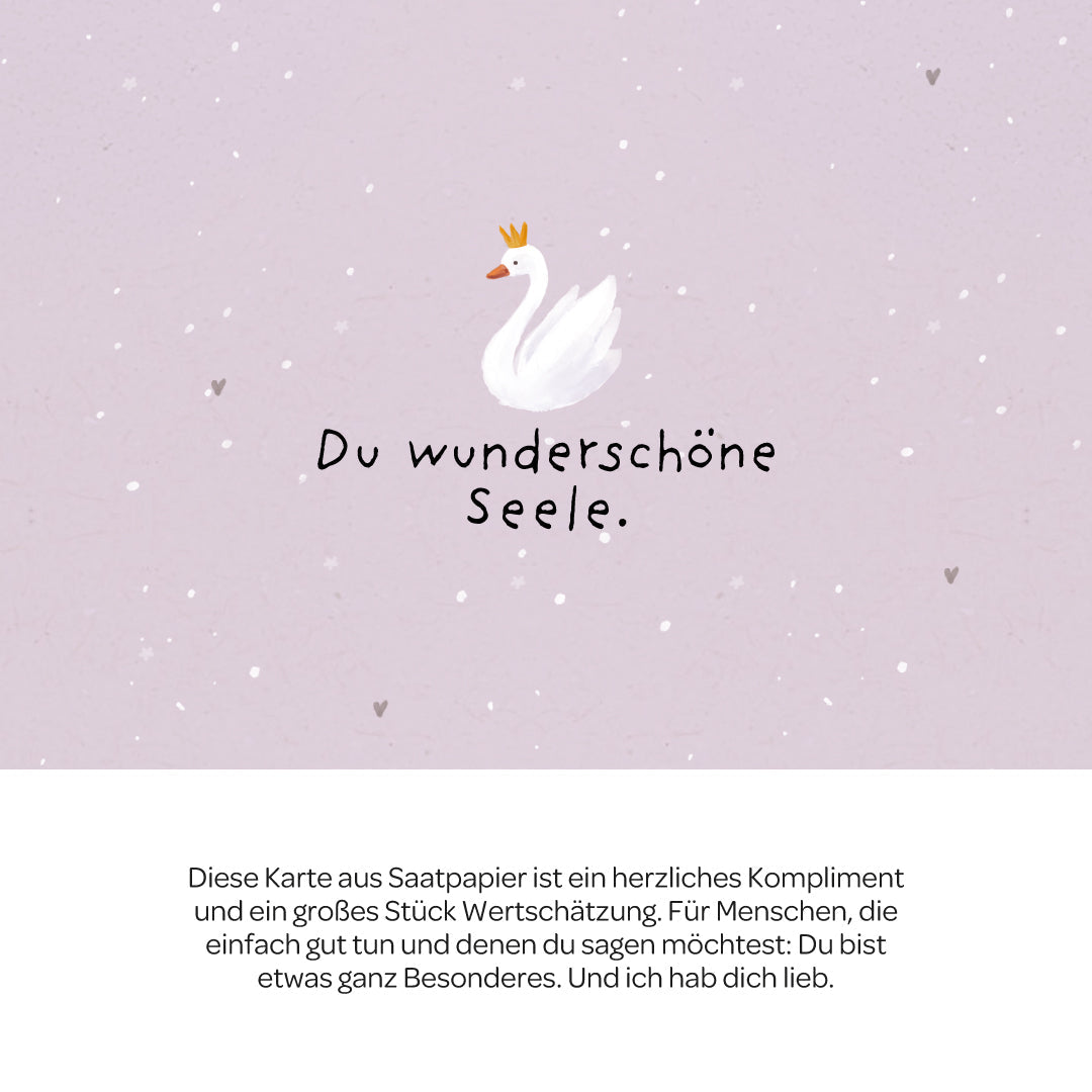 Grußkarte - Du wunderschöne Seele