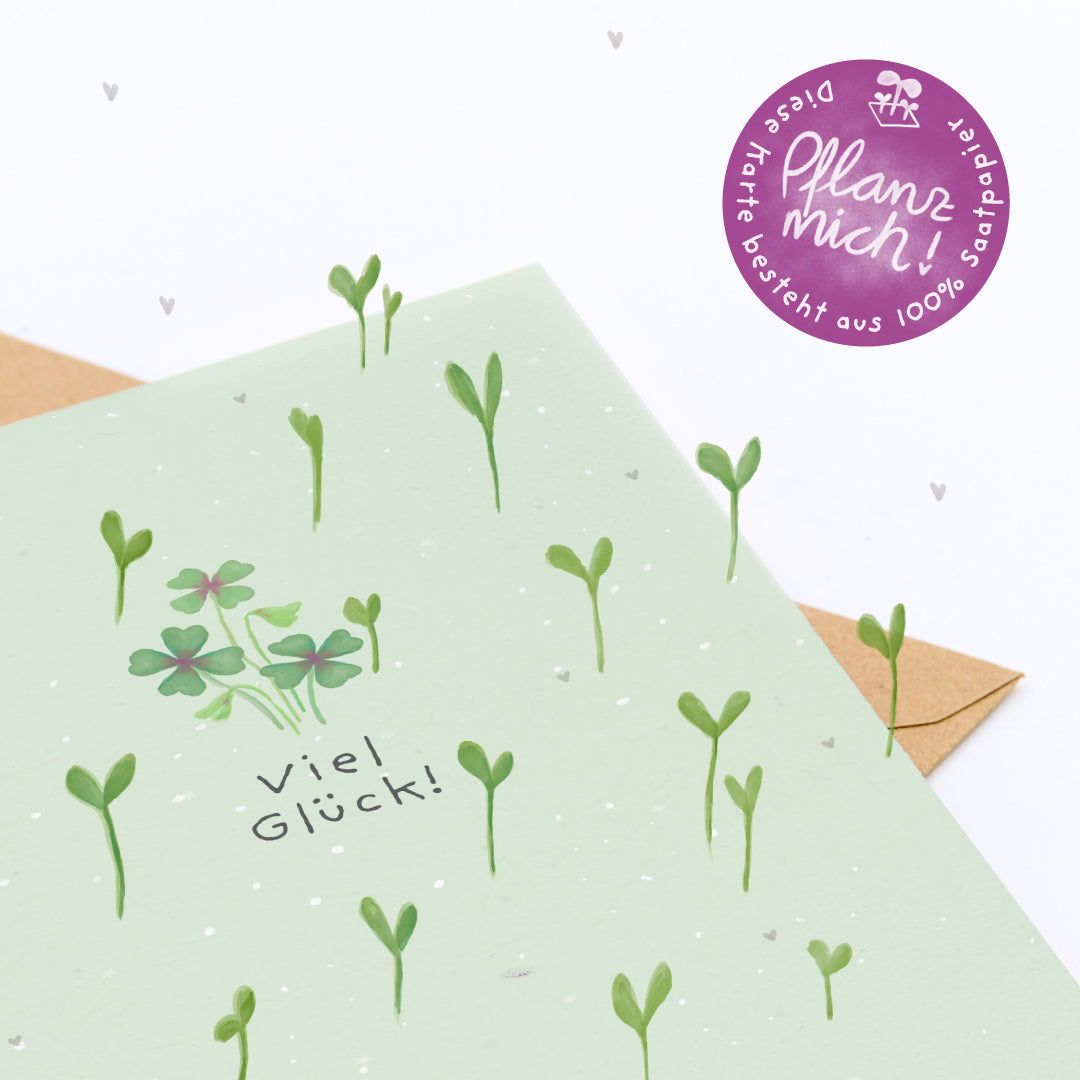 Grußkarte - Viel Glück!