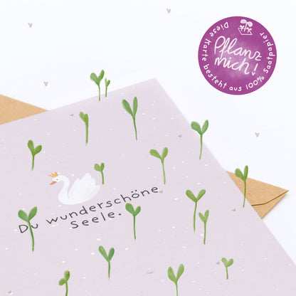 Grußkarte - Du wunderschöne Seele