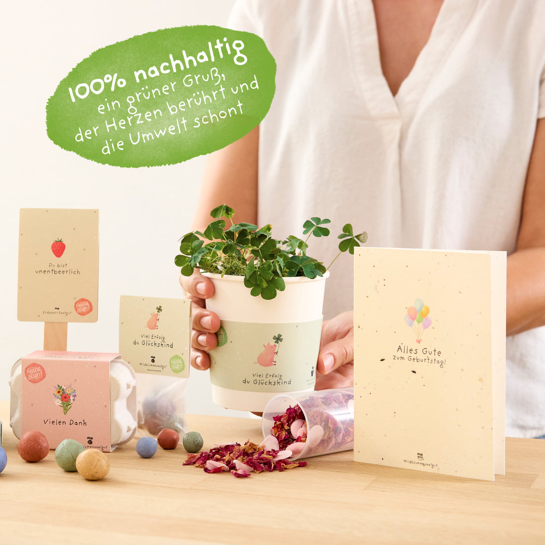 Grußkarte - Hurra, du bist da!