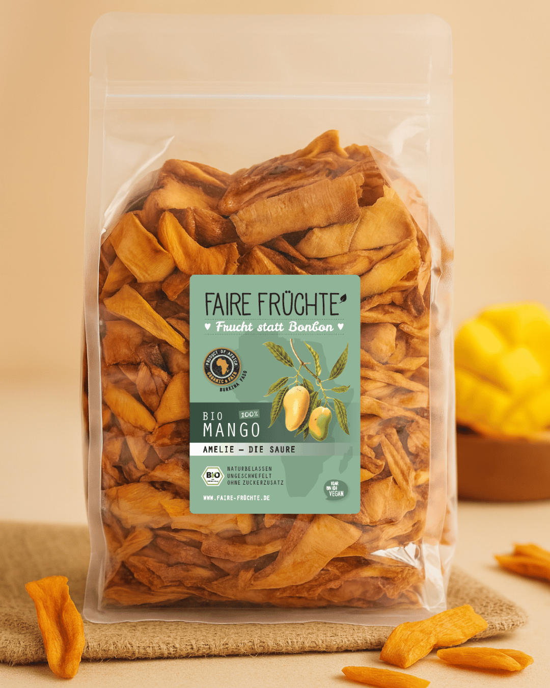 1kg Bio Mangostreifen Amelie 'die Saure'